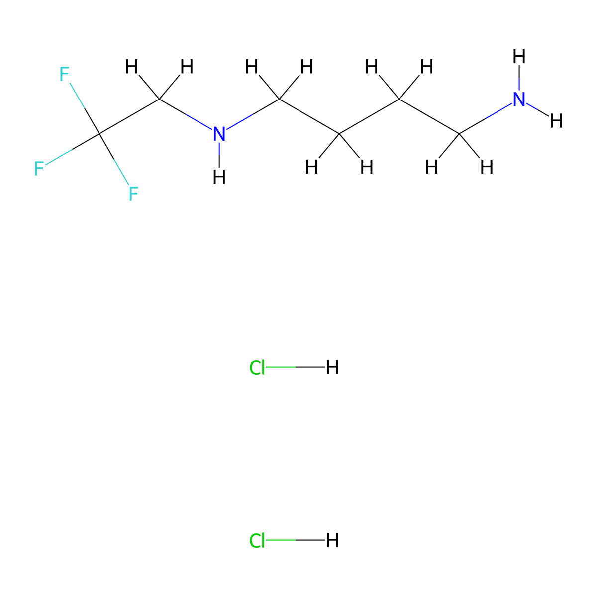 (4-Aminobutyl)(2,2,2-trifluoroethyl)amine dihydrochloride molecular structure, CAS 1803599-06-5
