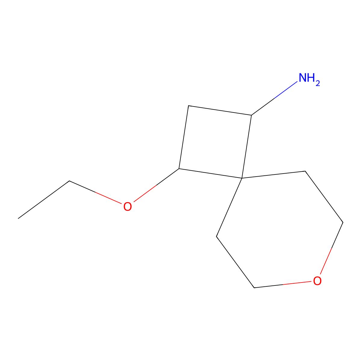 3-Ethoxy-7-oxaspiro[3.5]nonan-1-amine molecular structure, CAS 1803599-07-6