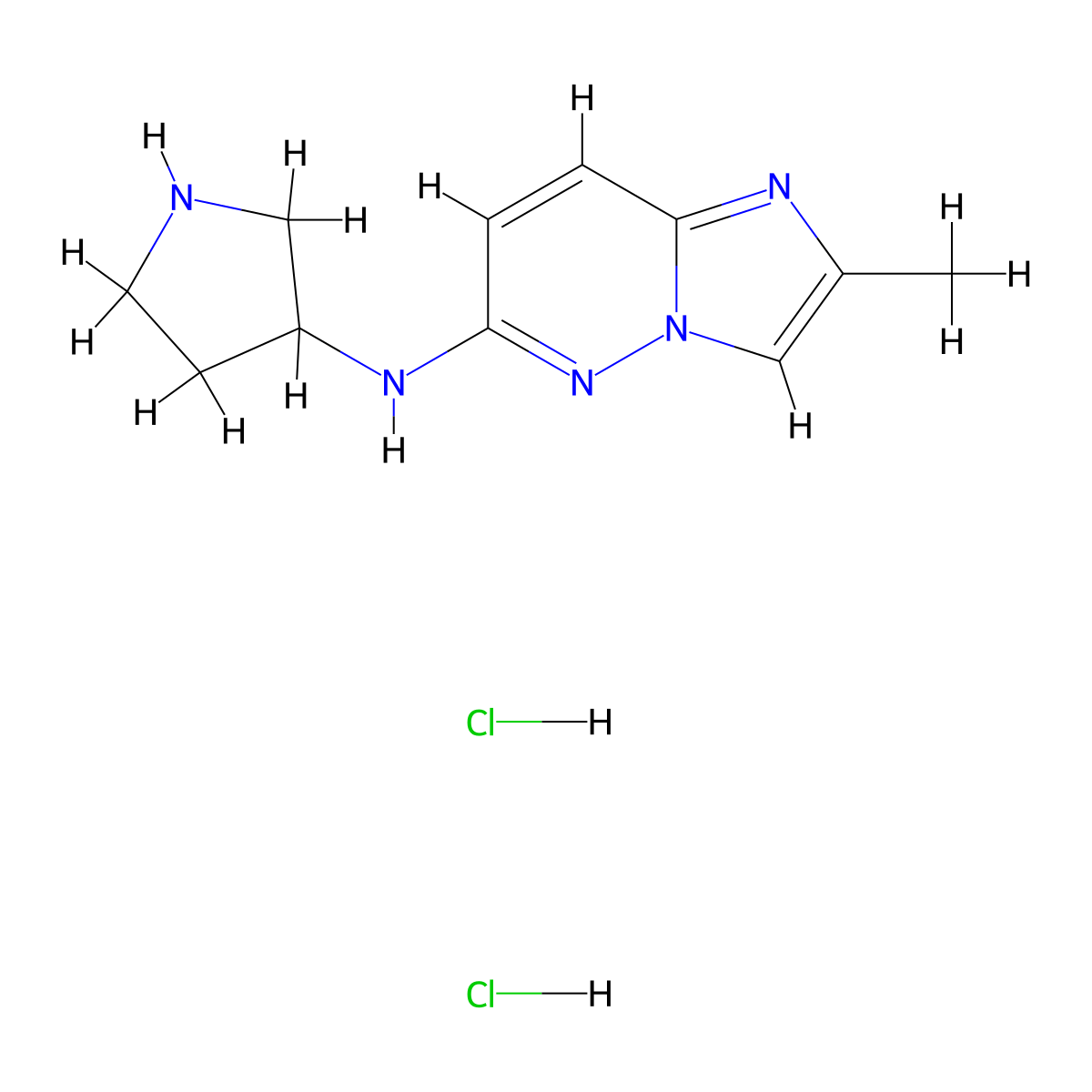 N-{2-methylimidazo[1,2-b]pyridazin-6-yl}pyrrolidin-3-amine dihydrochloride molecular structure, CAS 1803599-08-7