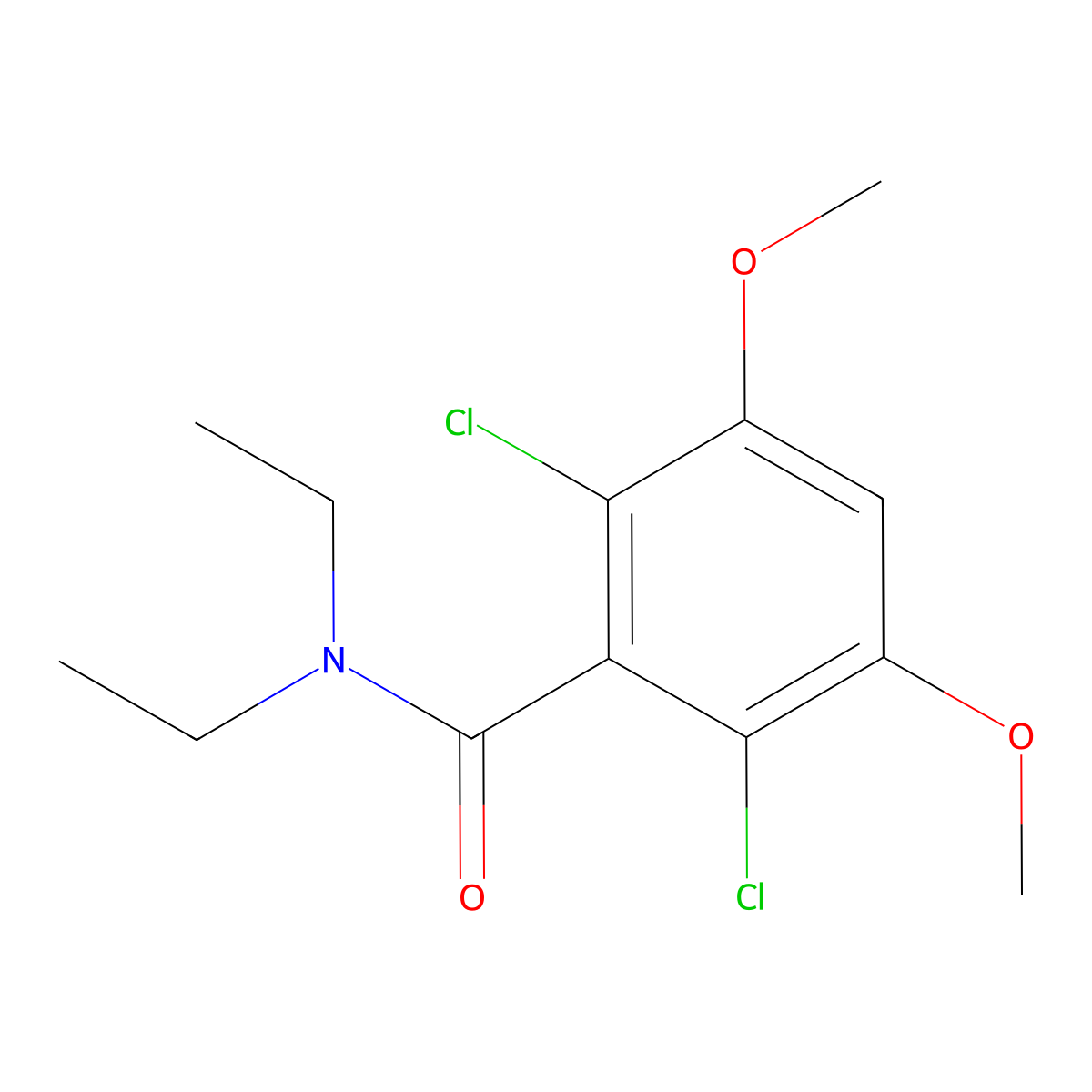 2,6-dichloro-N,N-diethyl-3,5-dimethoxybenzamide molecular structure, CAS 1803599-10-1