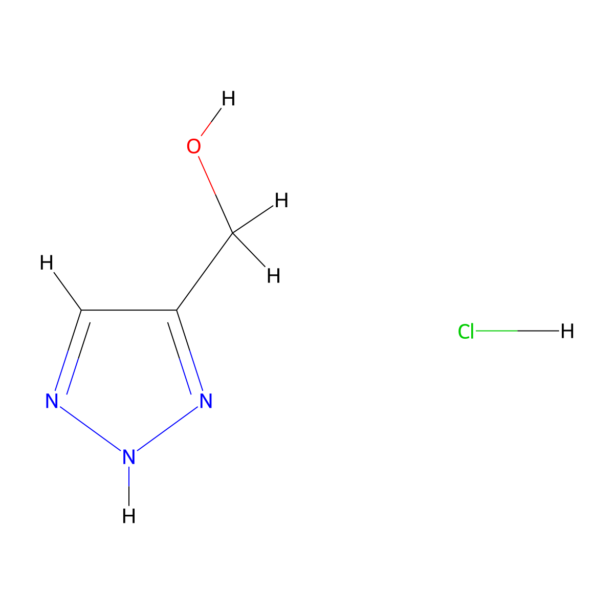 1H-1,2,3-triazol-4-ylmethanol hydrochloride molecular structure, CAS 1803599-12-3