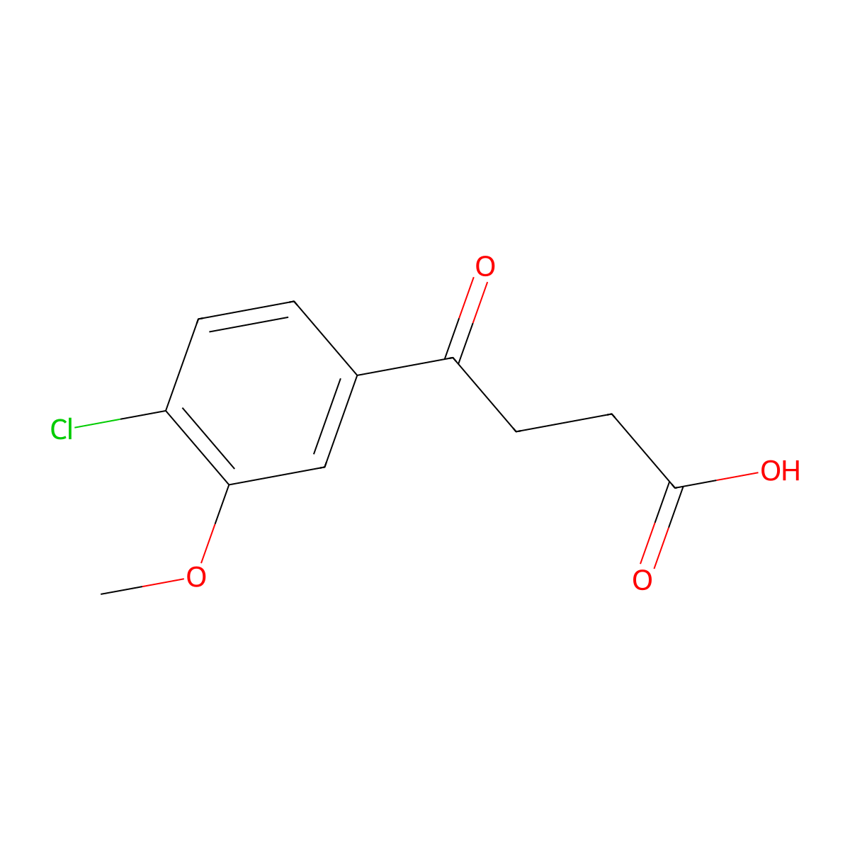 4-(4-Chloro-3-methoxyphenyl)-4-oxobutanoic acid molecular structure, CAS 1803599-17-8