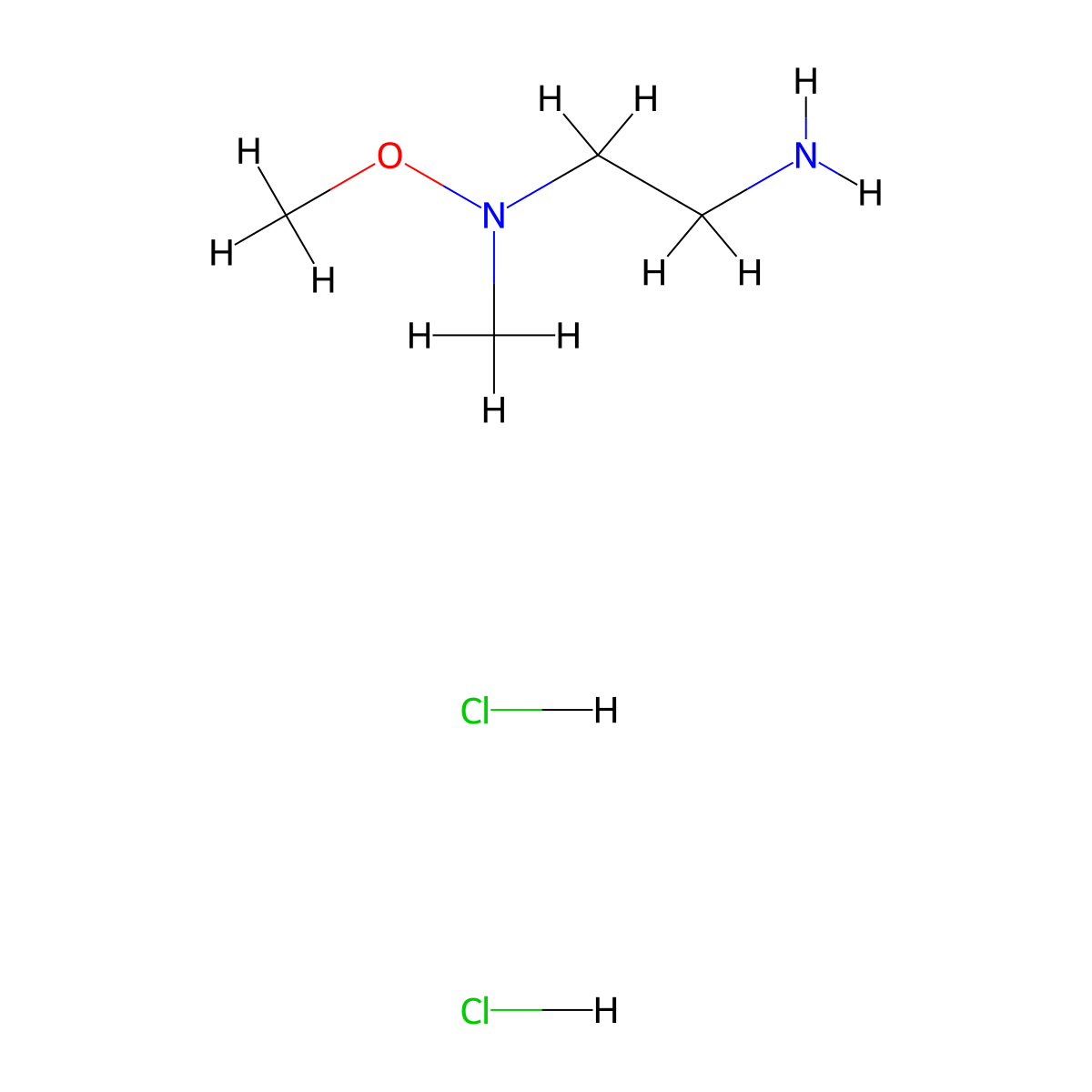 (2-Aminoethyl)(methoxy)methylamine dihydrochloride molecular structure, CAS 1803599-30-5