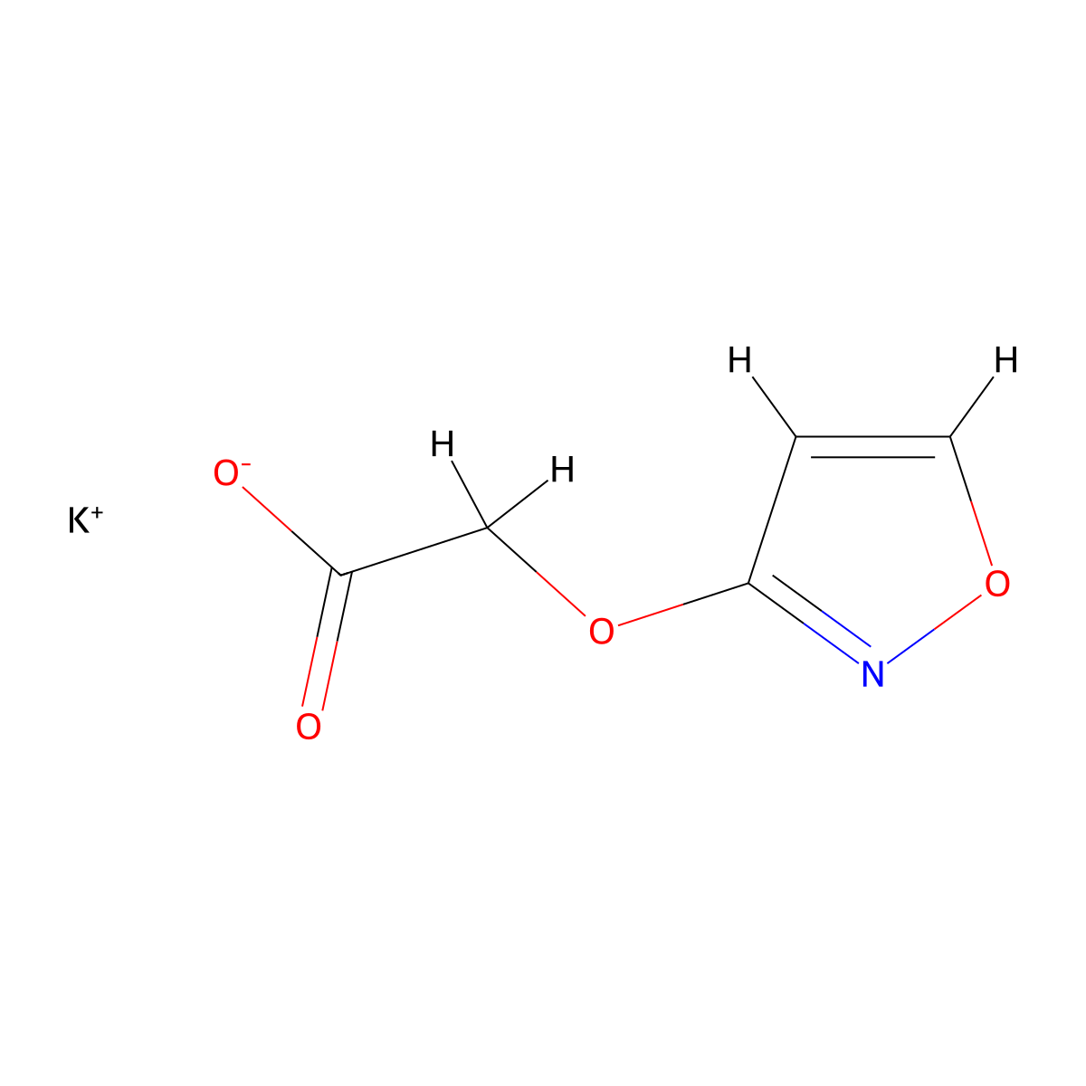 Potassium 2-(1,2-oxazol-3-yloxy)acetate molecular structure, CAS 1803599-40-7