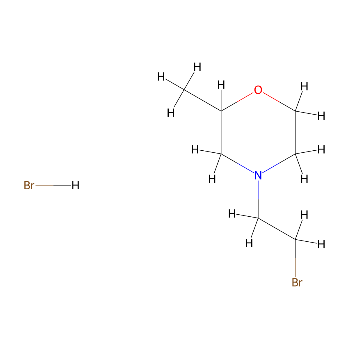 4-(2-Bromoethyl)-2-methylmorpholine hydrobromide molecular structure, CAS 1803599-55-4