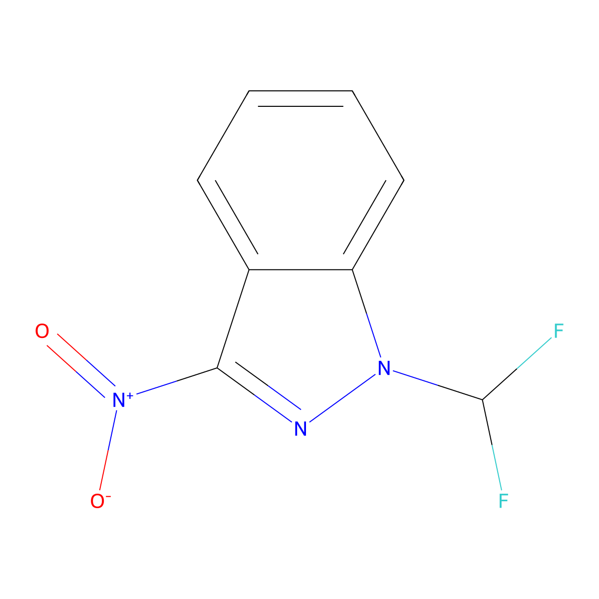 1-(difluoromethyl)-3-nitro-1H-indazole molecular structure, CAS 1803599-67-8