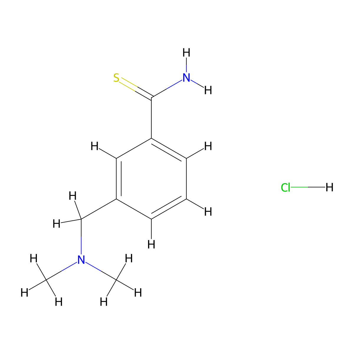 3-[(Dimethylamino)methyl]benzene-1-carbothioamide hydrochloride molecular structure, CAS 1803599-73-6