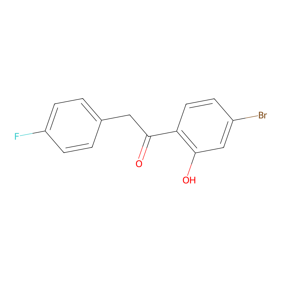 1-(4-Bromo-2-hydroxyphenyl)-2-(4-fluorophenyl)ethan-1-one molecular structure, CAS 1803599-84-9