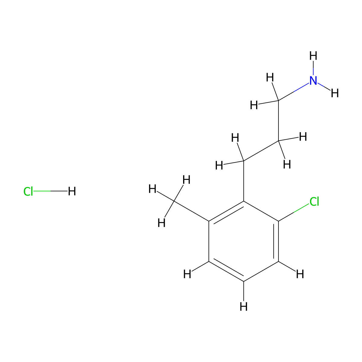 3-(2-Chloro-6-methylphenyl)propan-1-amine hydrochloride molecular structure, CAS 1803599-85-0