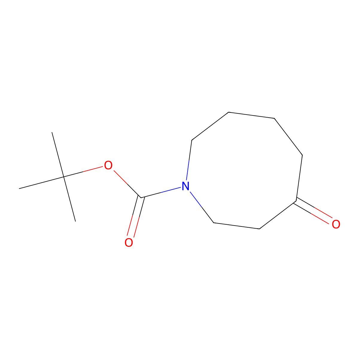 Tert-butyl 4-oxoazocane-1-carboxylate molecular structure, CAS 1803599-91-8