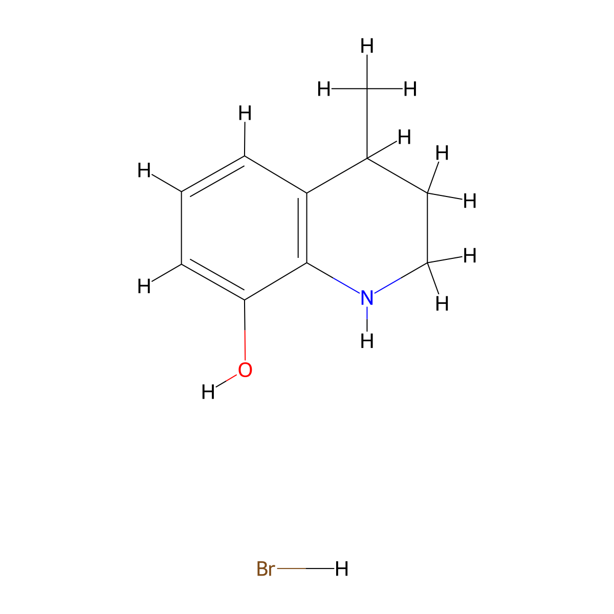 4-Methyl-1,2,3,4-tetrahydroquinolin-8-ol hydrobromide molecular structure, CAS 1803599-97-4