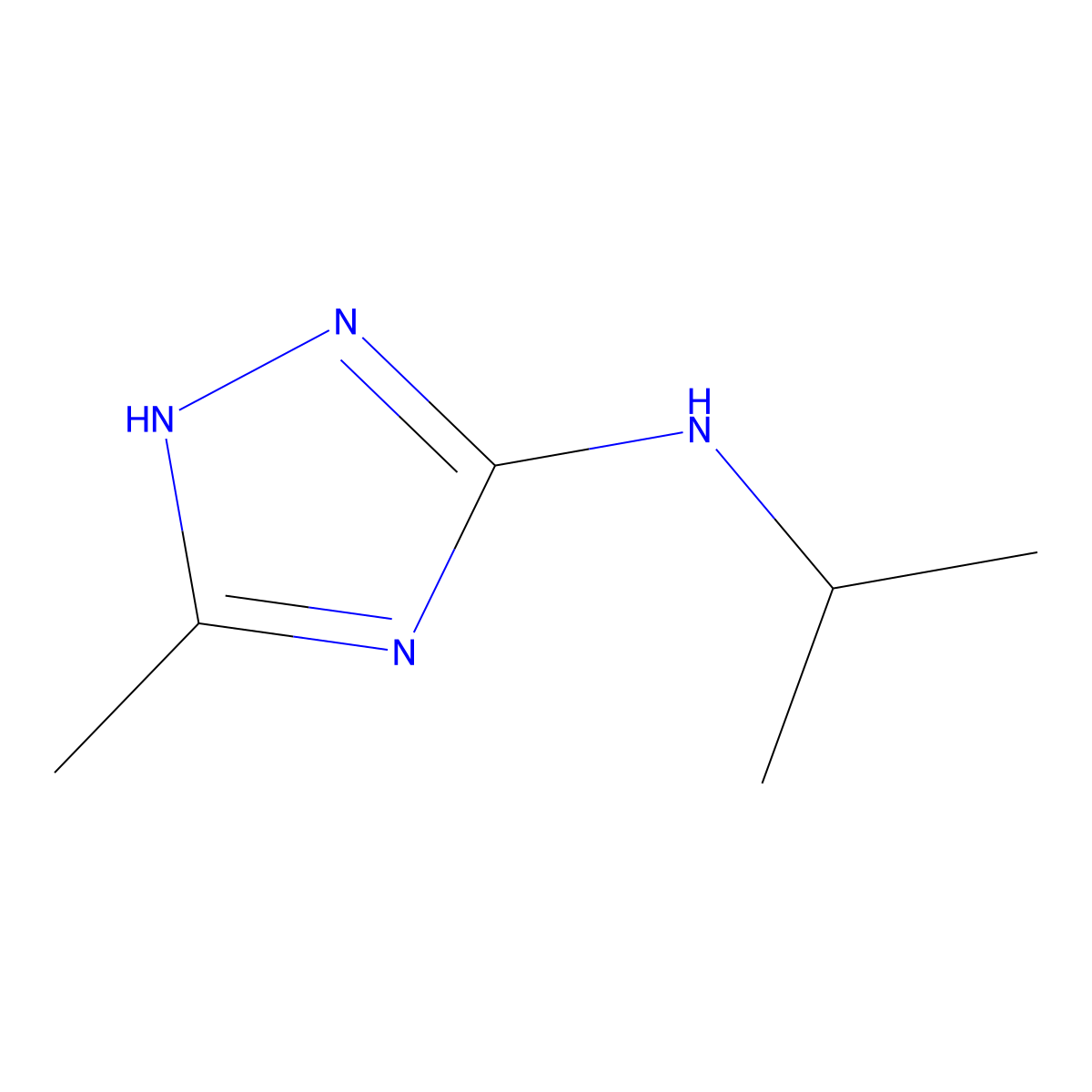 5-methyl-N-(propan-2-yl)-4H-1,2,4-triazol-3-amine molecular structure, CAS 1803600-04-5