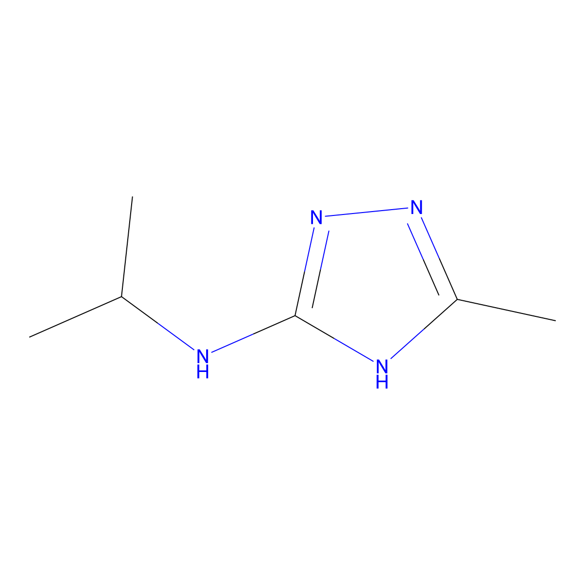 5-methyl-N-(propan-2-yl)-4H-1,2,4-triazol-3-amine molecular structure, CAS 1803600-04-5