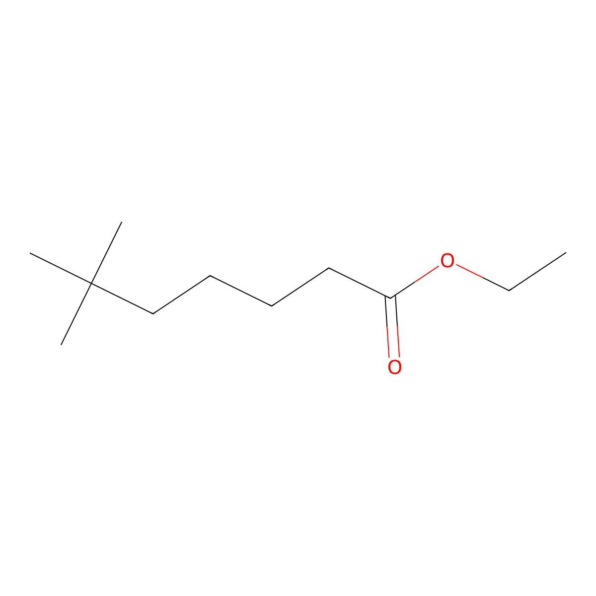 Ethyl 6,6-dimethylheptanoate molecular structure, CAS 1803600-08-9