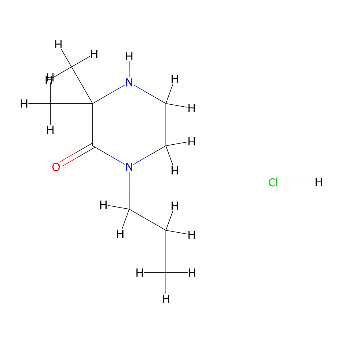 3,3-Dimethyl-1-propylpiperazin-2-one hydrochloride molecular structure, CAS 1803600-12-5