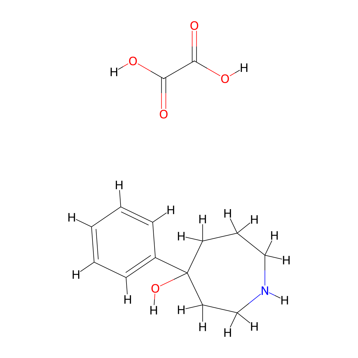 4-Phenylazepan-4-ol; oxalic acid molecular structure, CAS 1803600-14-7