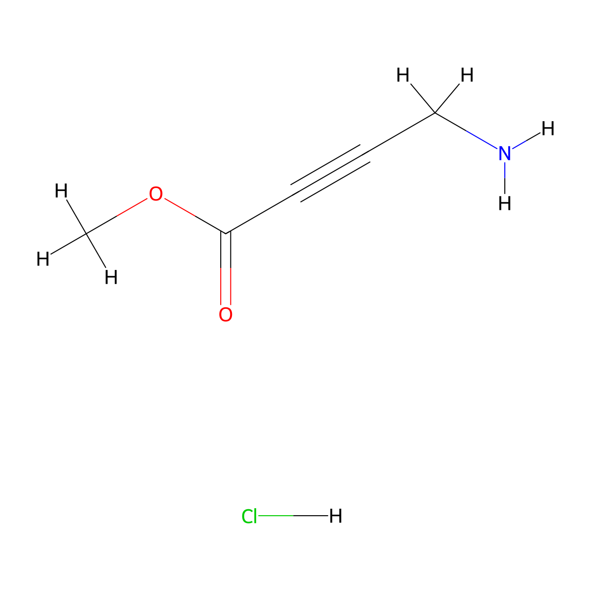 Methyl 4-aminobut-2-ynoate hydrochloride molecular structure, CAS 1803600-32-9