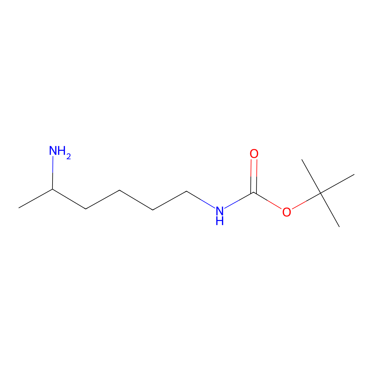 tert-butyl N-(5-aminohexyl)carbamate molecular structure, CAS 1803600-43-2