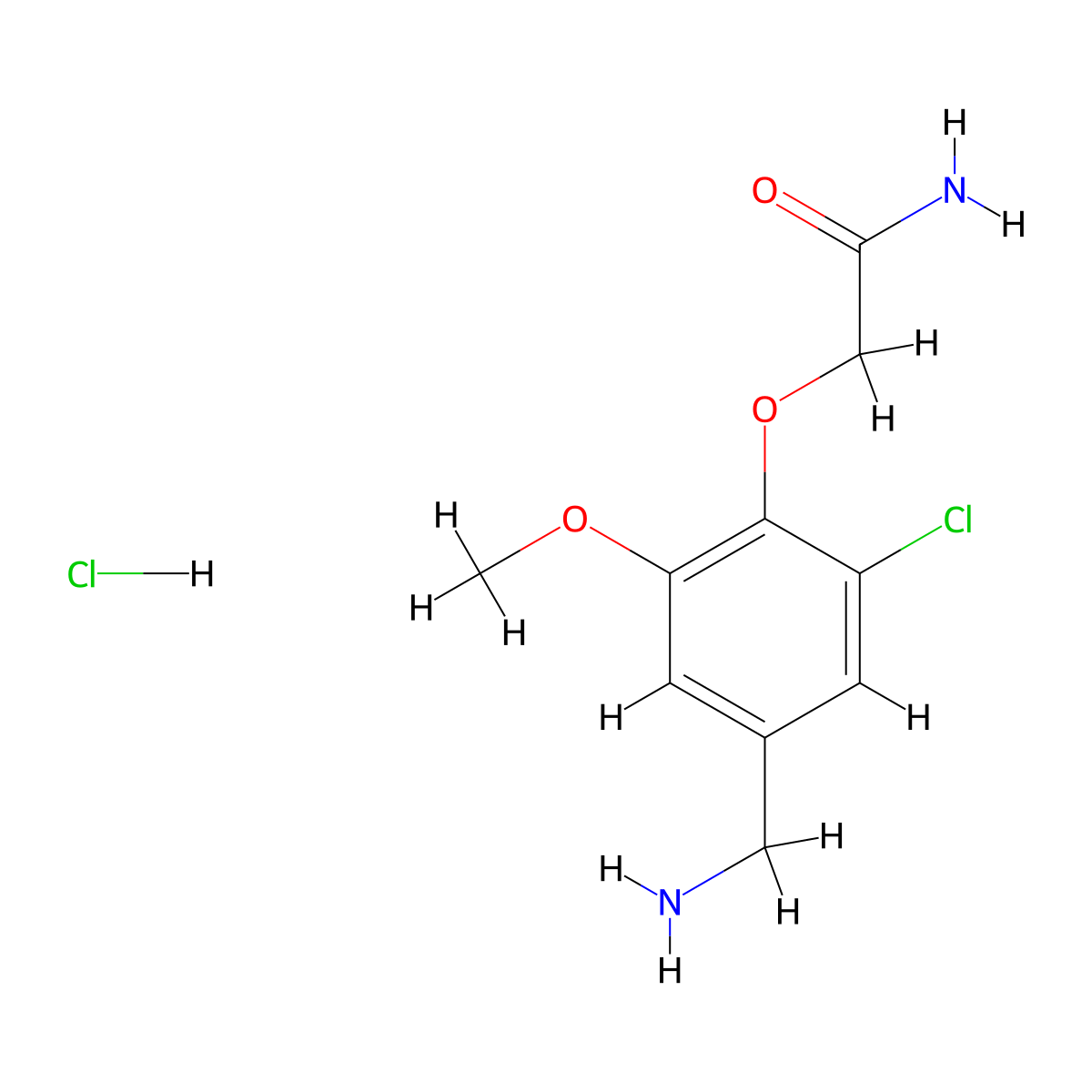 2-[4-(Aminomethyl)-2-chloro-6-methoxyphenoxy]acetamide hydrochloride molecular structure, CAS 1803600-57-8