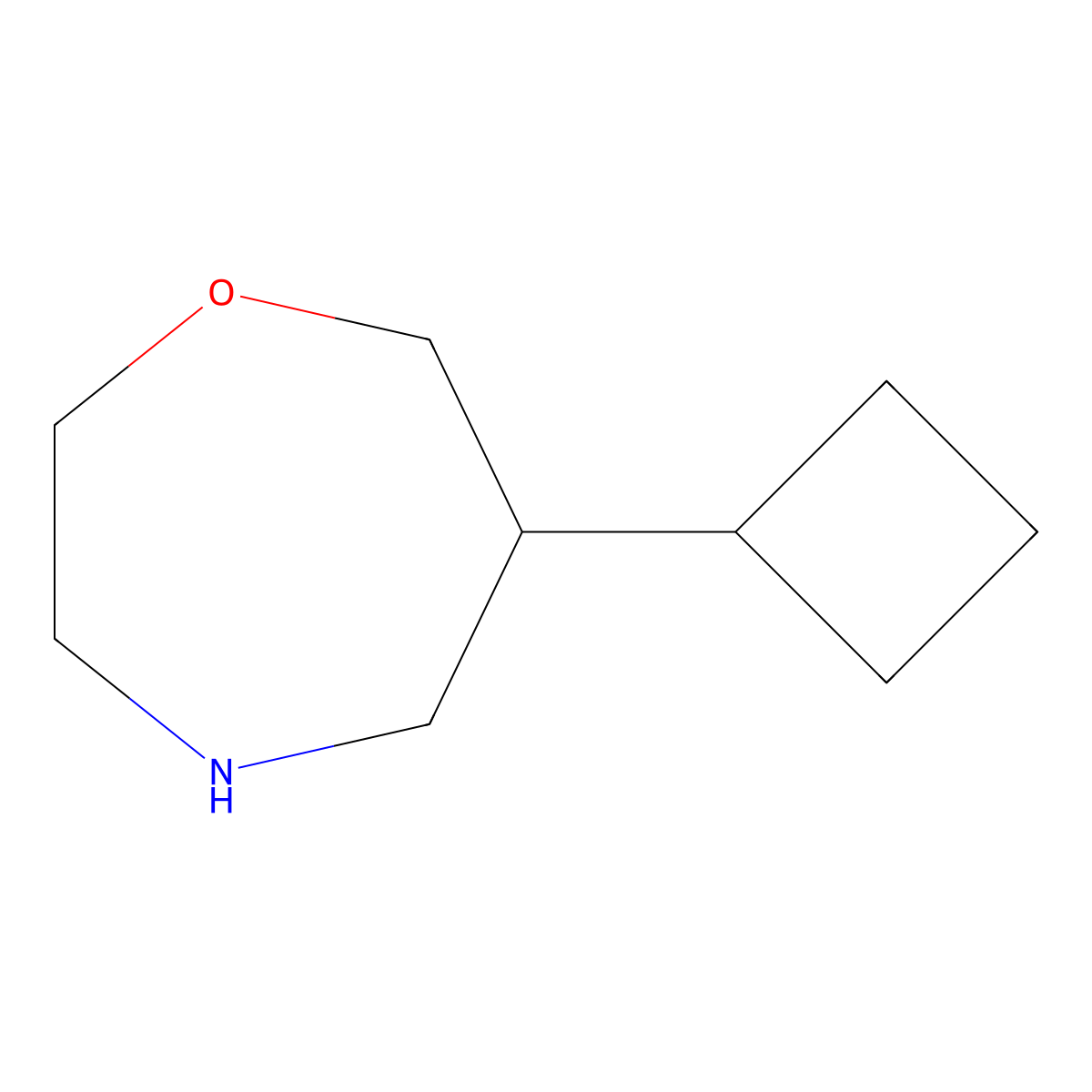 6-Cyclobutyl-1,4-oxazepane molecular structure, CAS 1803600-66-9