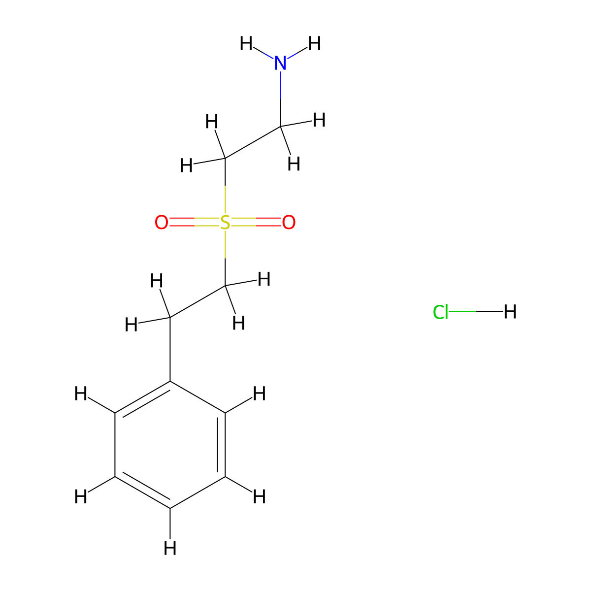 [2-(2-Aminoethanesulfonyl)ethyl]benzene hydrochloride molecular structure, CAS 1803600-67-0
