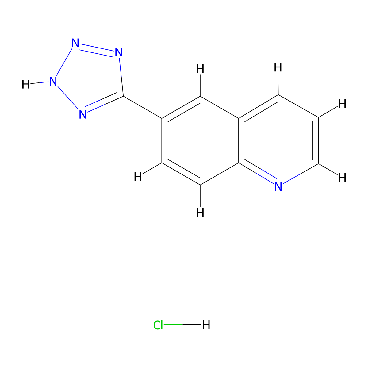 6-(1H-1,2,3,4-tetrazol-5-yl)quinoline hydrochloride molecular structure, CAS 1803600-77-2