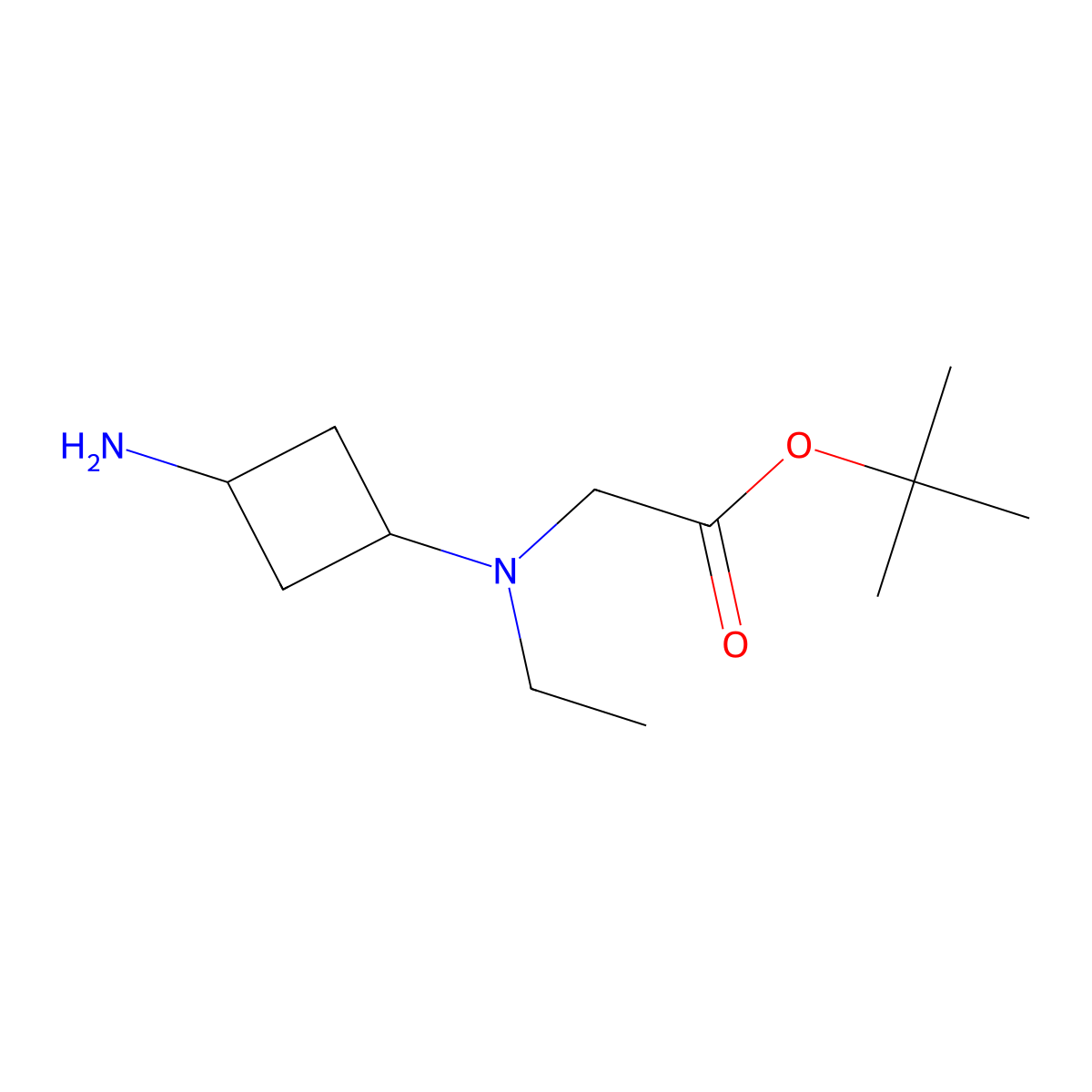tert-Butyl 2-[(3-aminocyclobutyl)(ethyl)amino]acetate molecular structure, CAS 1803600-83-0