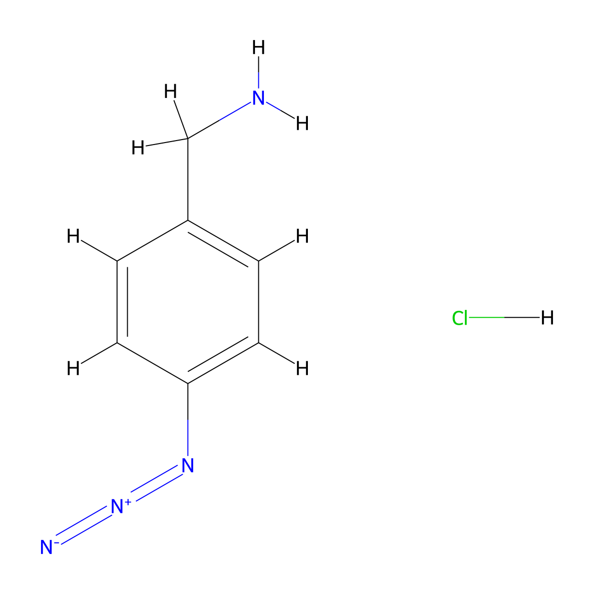(4-Azidophenyl)methanamine hydrochloride molecular structure, CAS 1803600-85-2