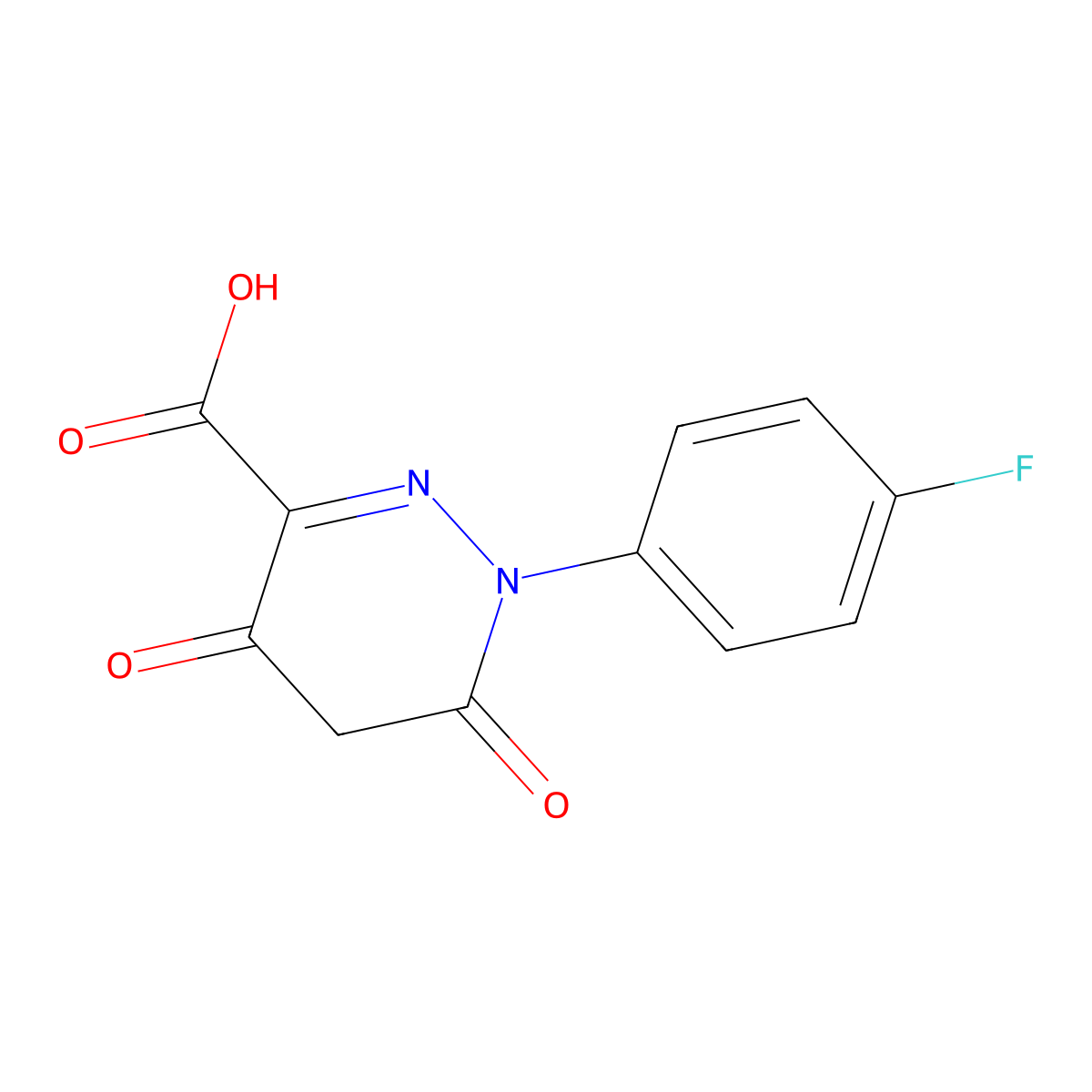 1-(4-Fluorophenyl)-4,6-dioxo-1,4,5,6-tetrahydropyridazine-3-carboxylic acid molecular structure, CAS 1803600-92-1