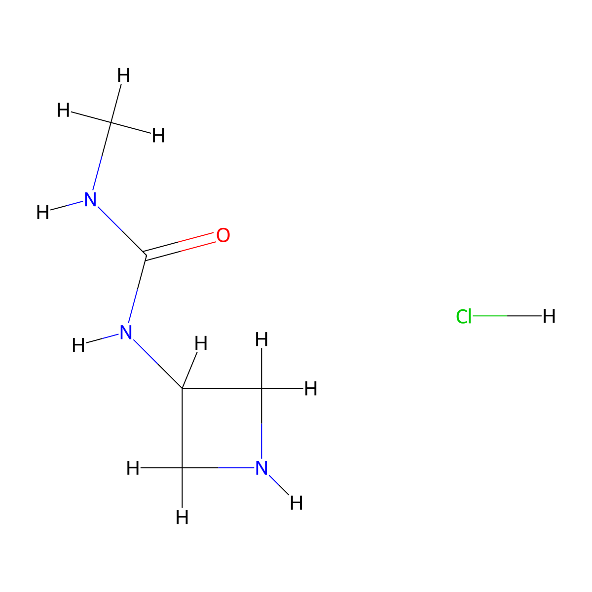 1-(Azetidin-3-yl)-3-methylurea hydrochloride molecular structure, CAS 1803600-98-7