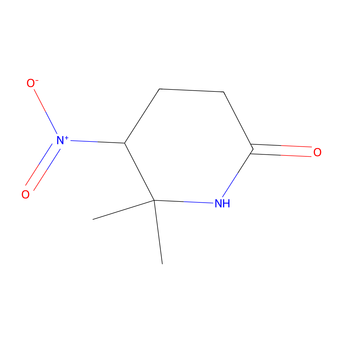 6,6-Dimethyl-5-nitropiperidin-2-one molecular structure, CAS 1803601-04-8