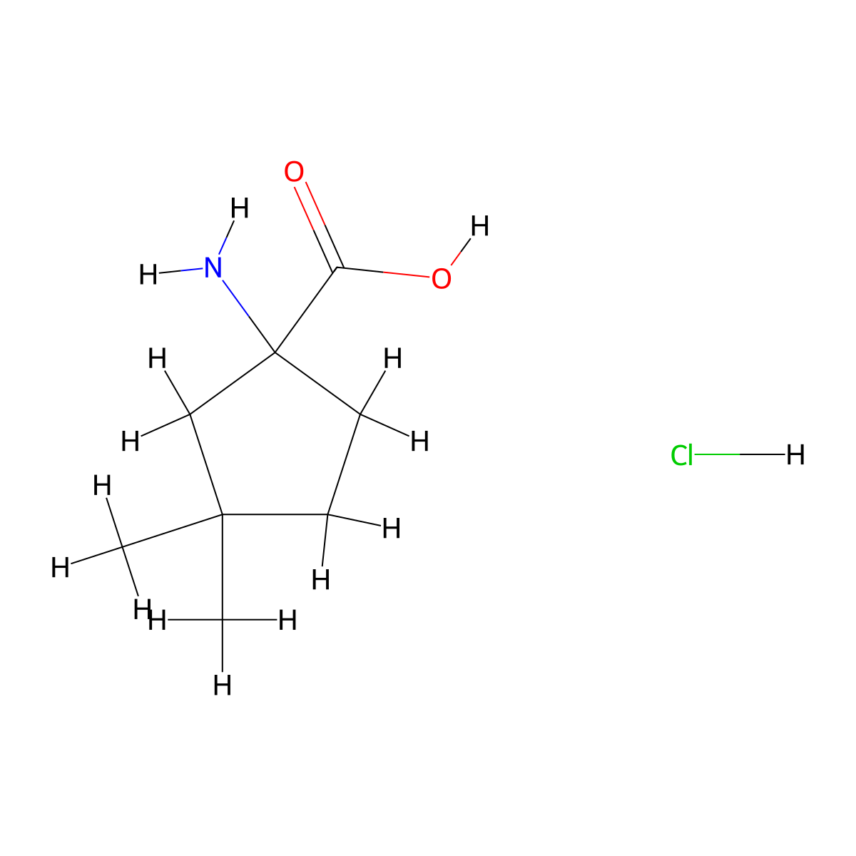 1-Amino-3,3-dimethylcyclopentane-1-carboxylic acid hydrochloride molecular structure, CAS 1803601-18-4
