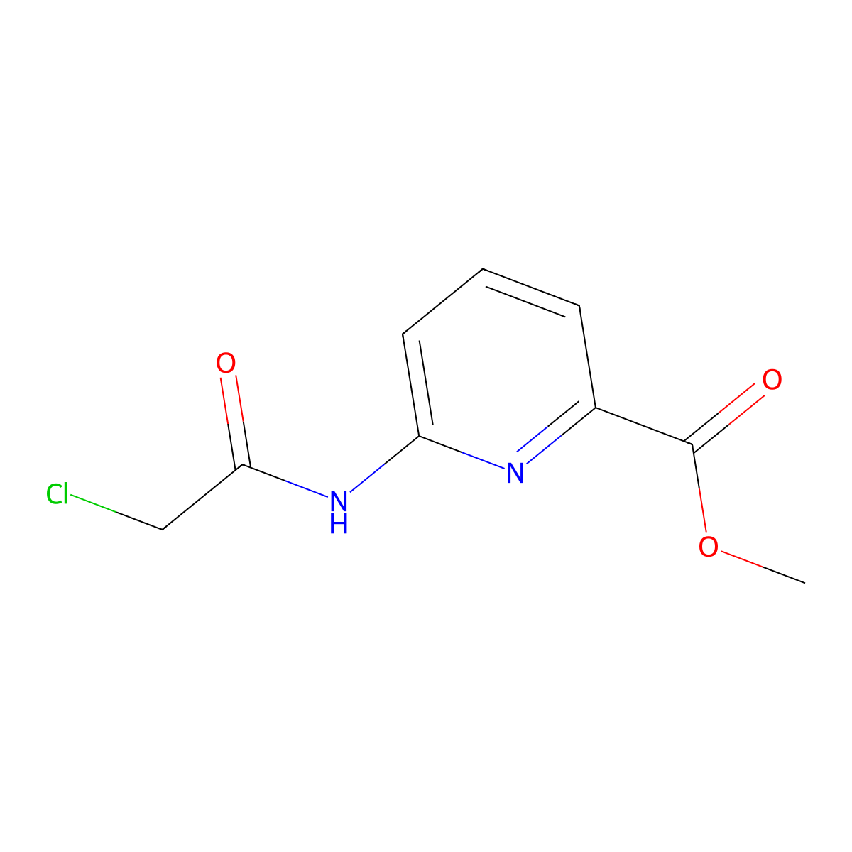 Methyl 6-(2-chloroacetamido)pyridine-2-carboxylate molecular structure, CAS 1803601-20-8