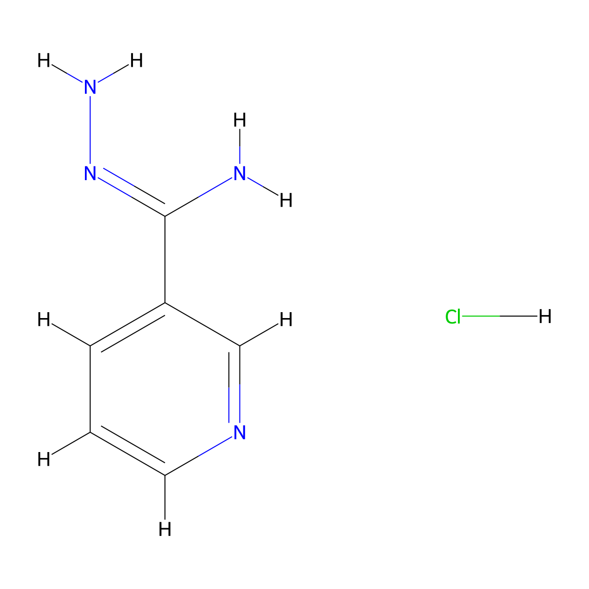N-aminopyridine-3-carboximidamide hydrochloride molecular structure, CAS 1803601-32-2