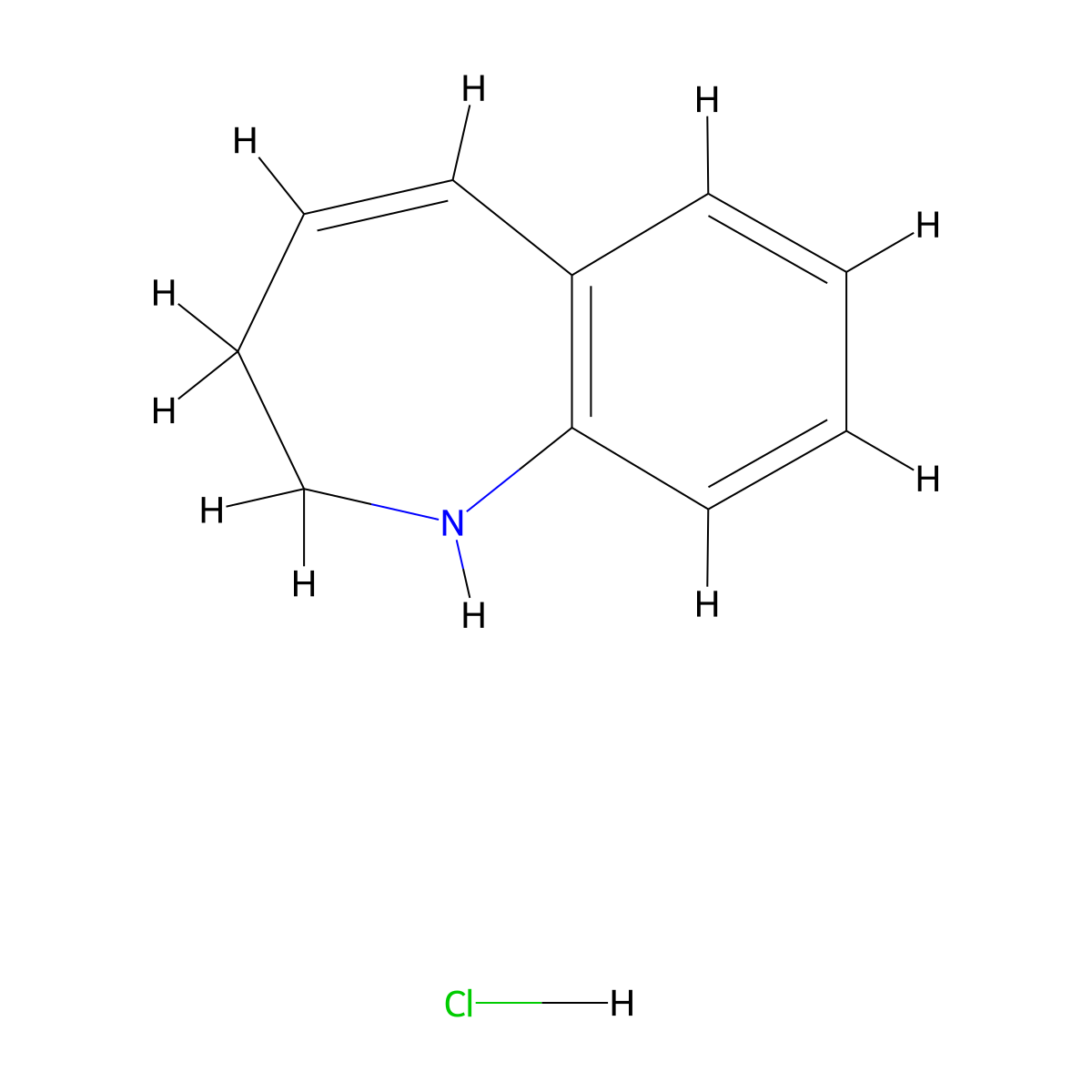 2,3-dihydro-1H-1-benzazepine hydrochloride molecular structure, CAS 1803601-46-8