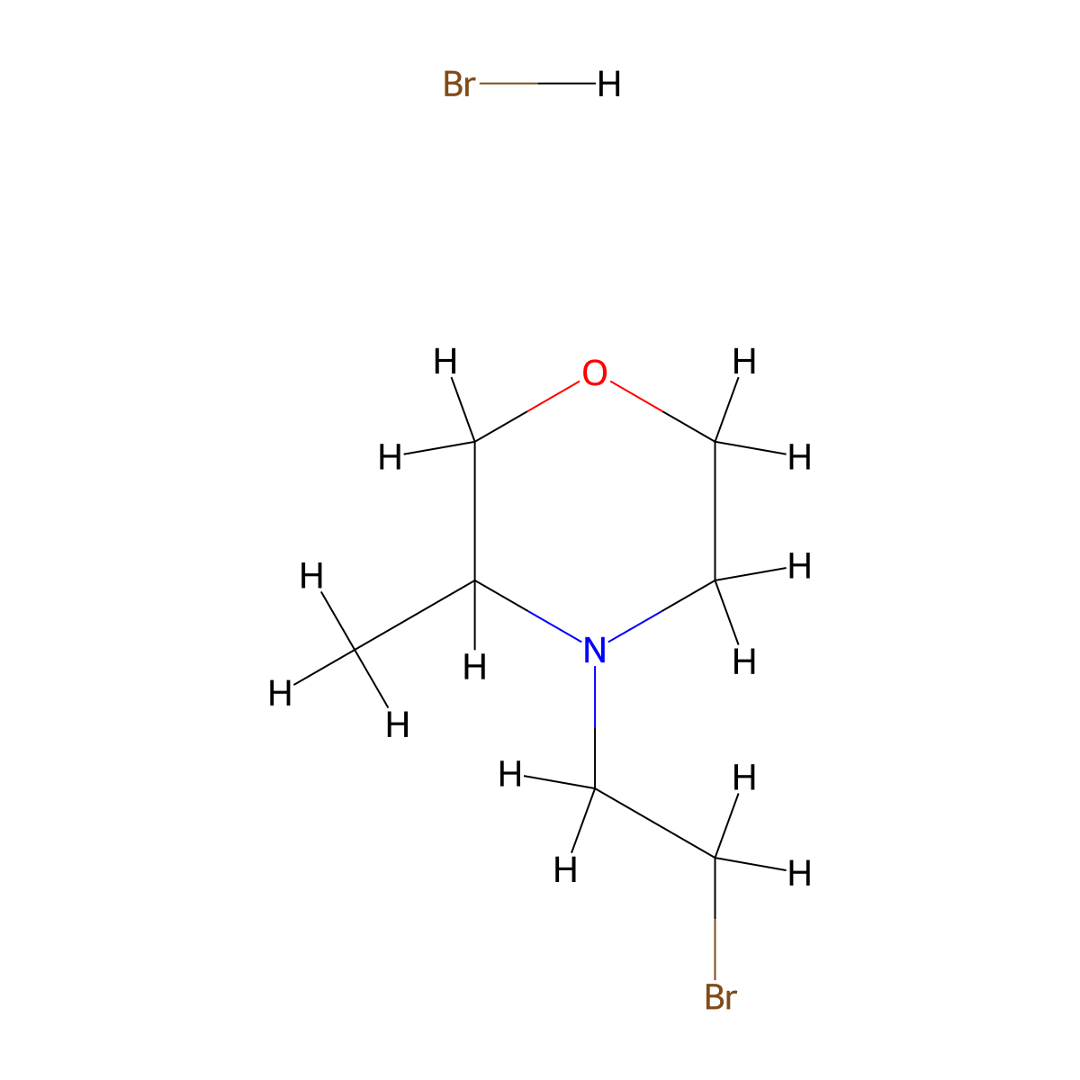 4-(2-Bromoethyl)-3-methylmorpholine hydrobromide molecular structure, CAS 1803601-48-0