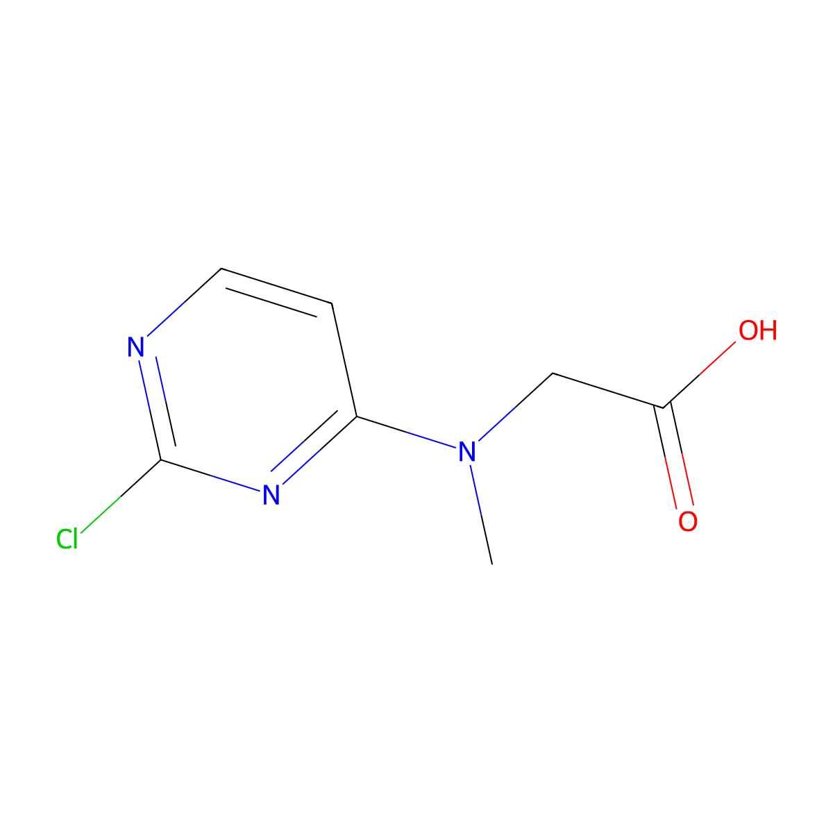2-[(2-Chloropyrimidin-4-yl)(methyl)amino]acetic acid molecular structure, CAS 1803601-60-6