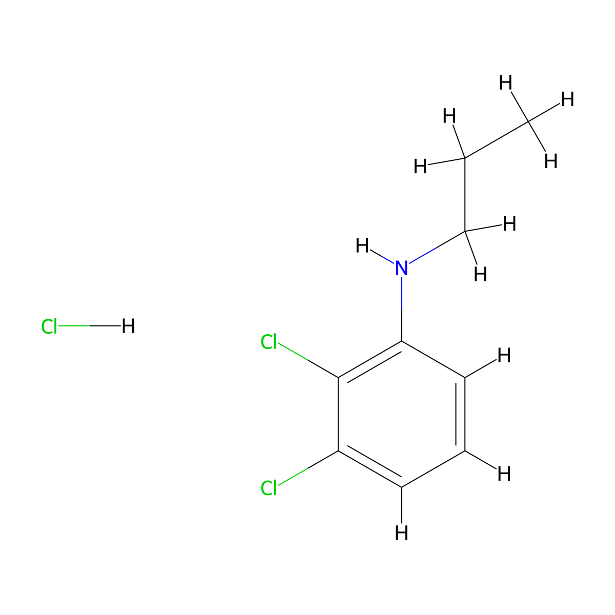 2,3-dichloro-N-propylaniline hydrochloride molecular structure, CAS 1803601-63-9