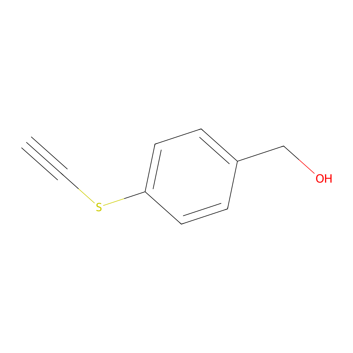 [4-(Ethynylsulfanyl)phenyl]methanol molecular structure, CAS 1803601-75-3