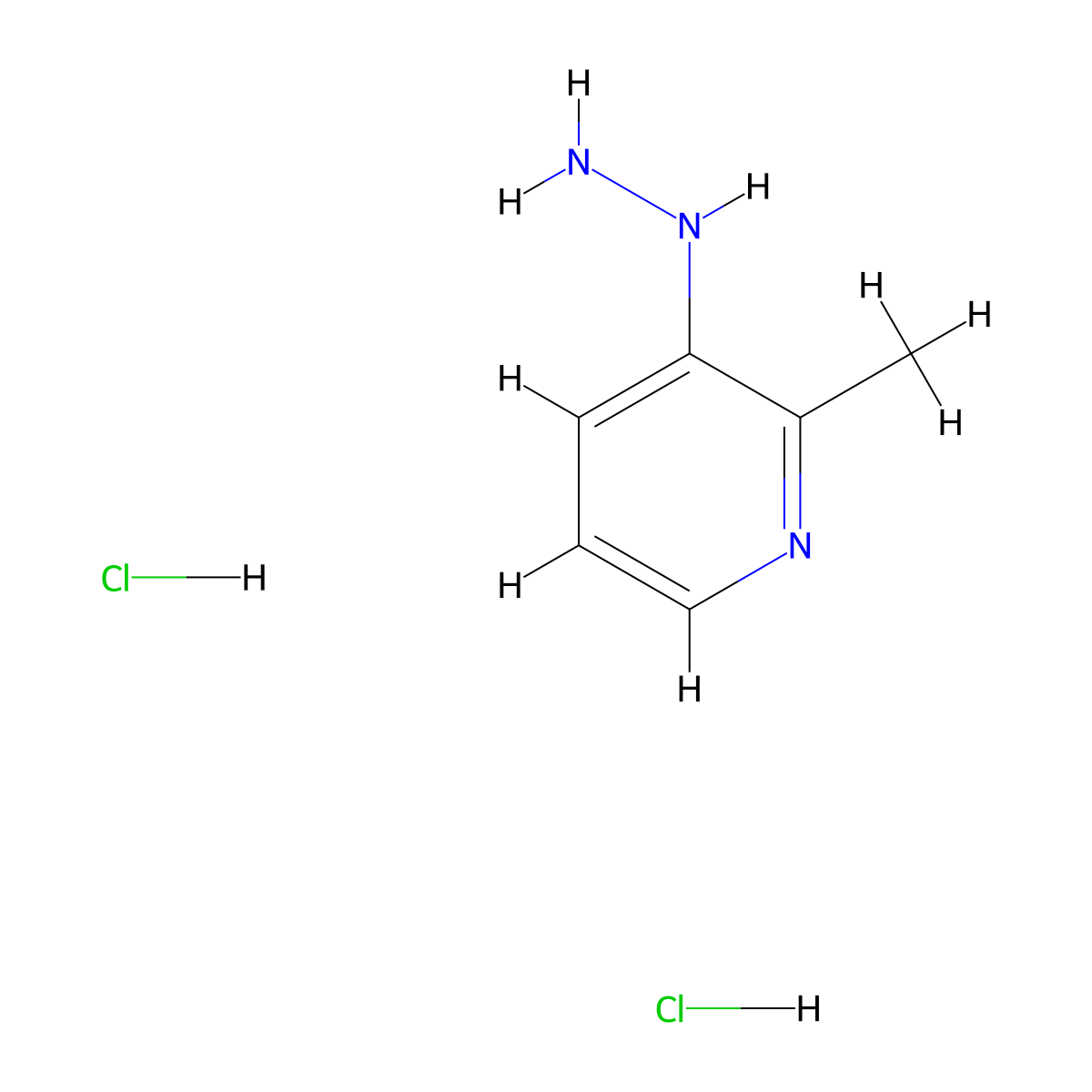 3-Hydrazinyl-2-methylpyridine dihydrochloride molecular structure, CAS 1803601-87-7