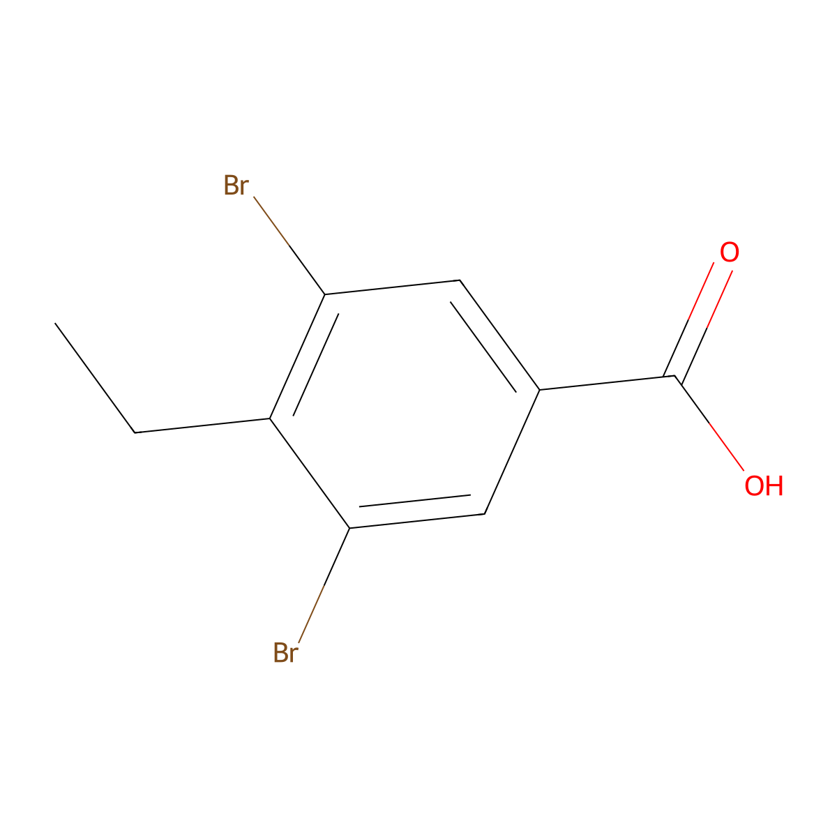 3,5-Dibromo-4-ethylbenzoic acid molecular structure, CAS 1803601-91-3