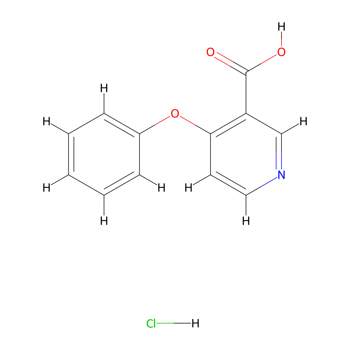 4-Phenoxypyridine-3-carboxylic acid hydrochloride molecular structure, CAS 1803601-96-8