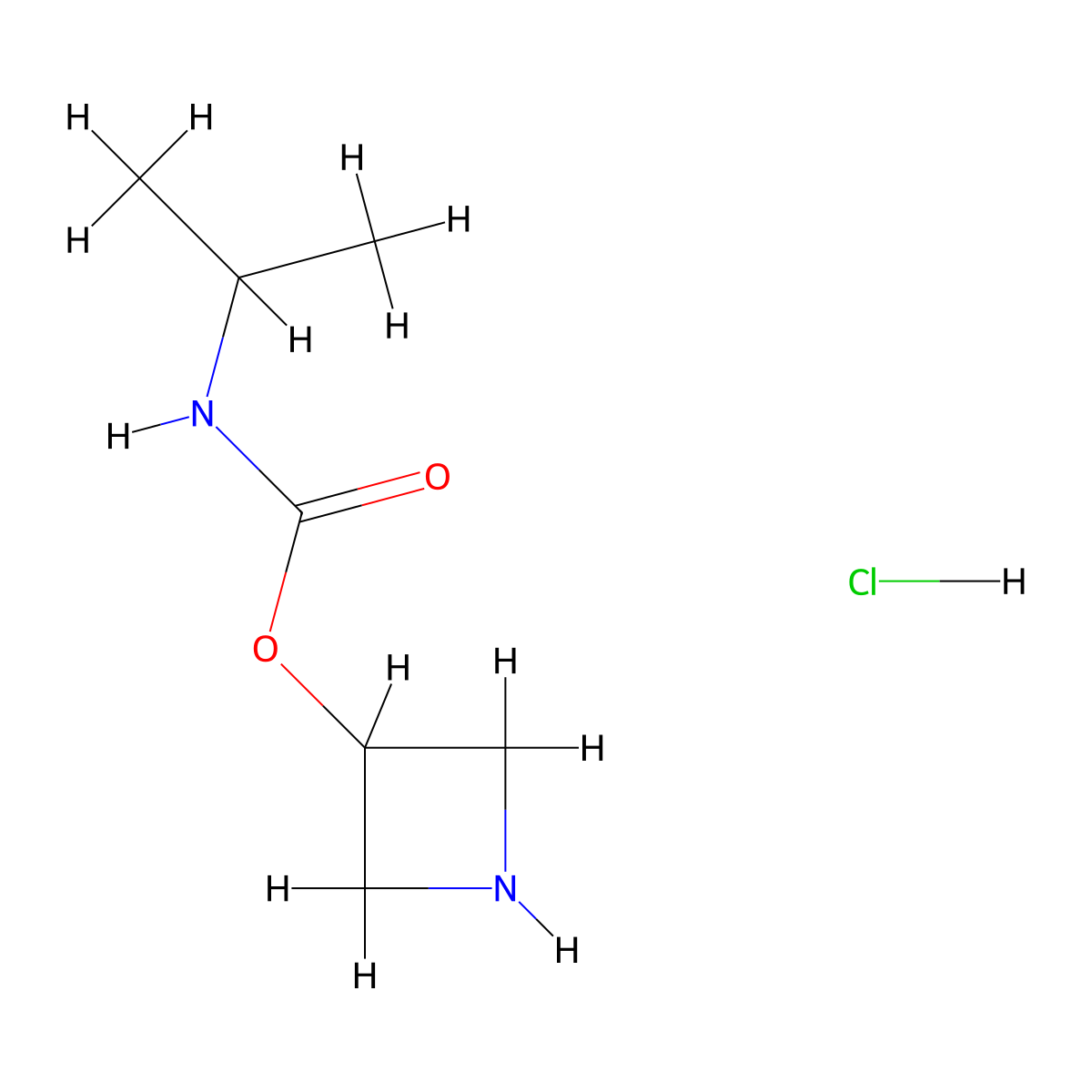 azetidin-3-yl N-(propan-2-yl)carbamate hydrochloride molecular structure, CAS 1803601-99-1