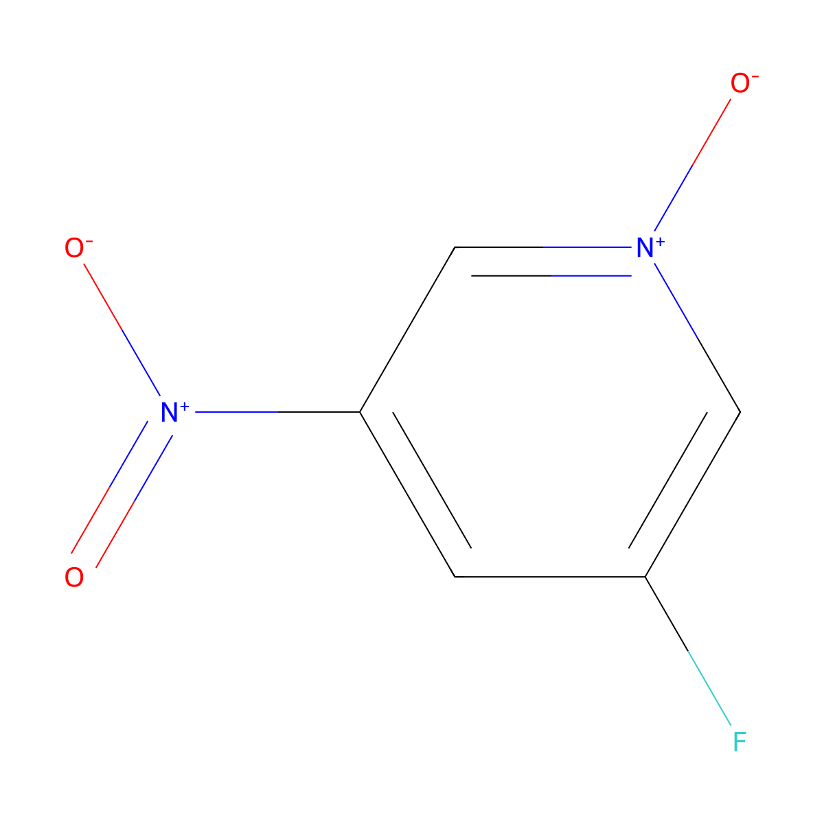 3-Fluoro-5-nitropyridin-1-ium-1-olate molecular structure, CAS 1803602-06-3
