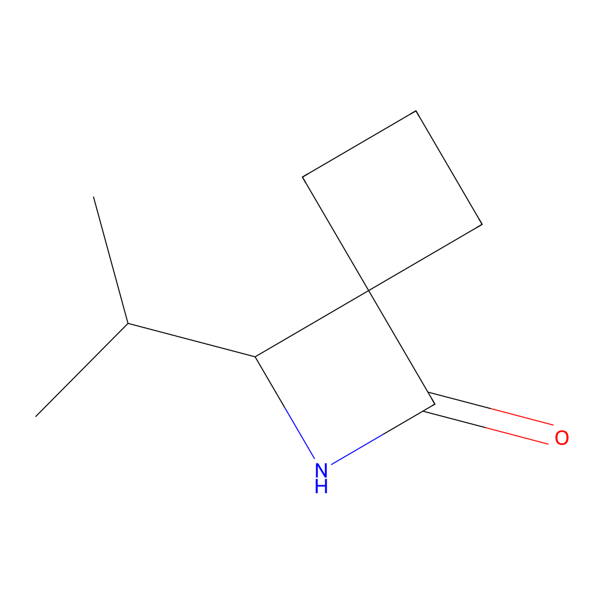 3-(Propan-2-yl)-2-azaspiro[3.3]heptan-1-one molecular structure, CAS 1803602-08-5