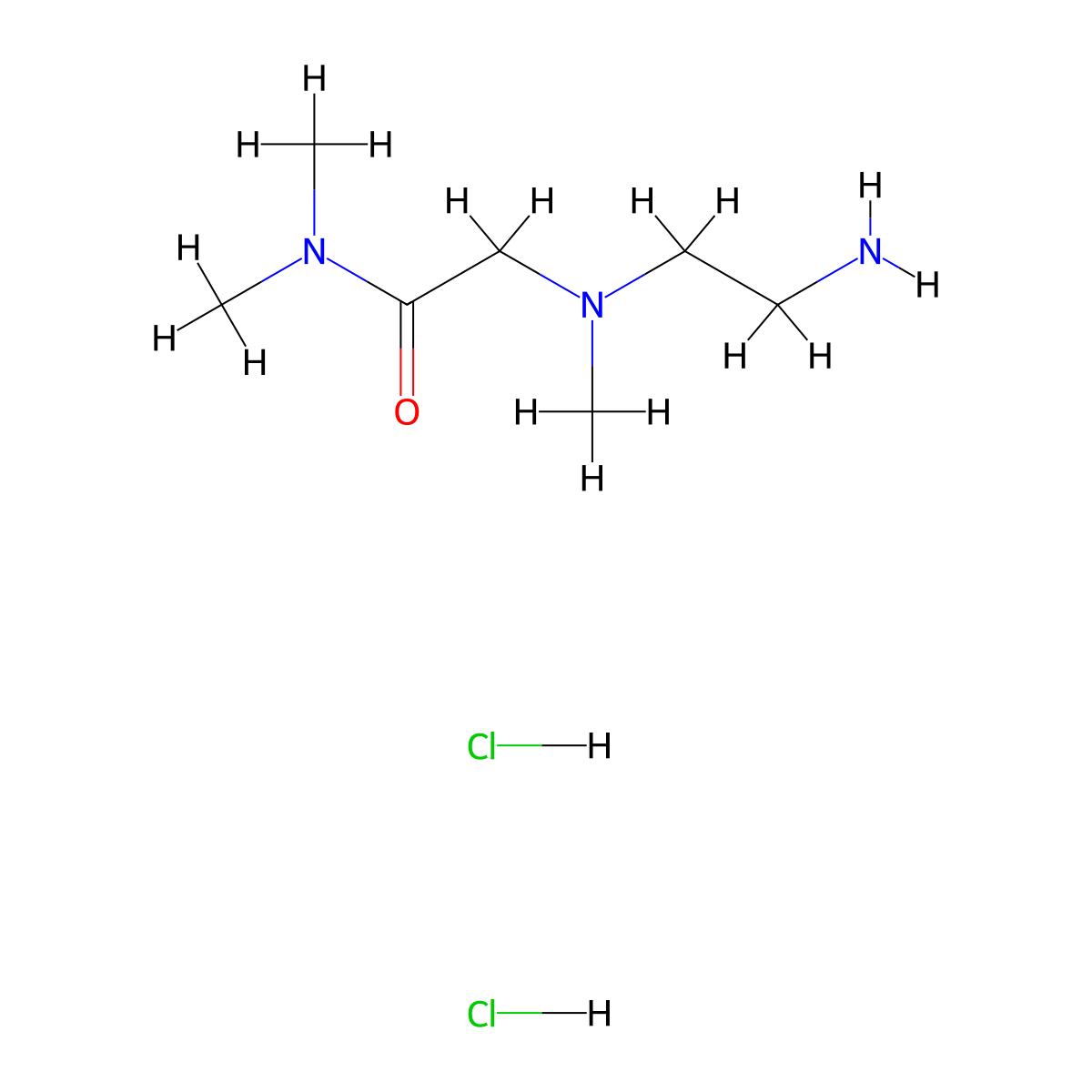 2-[(2-aminoethyl)(methyl)amino]-N,N-dimethylacetamide dihydrochloride molecular structure, CAS 1803602-10-9