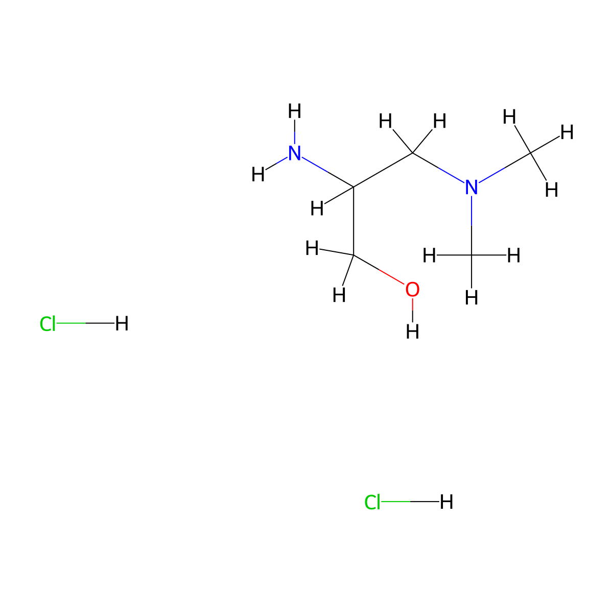 2-Amino-3-(dimethylamino)propan-1-ol dihydrochloride molecular structure, CAS 1803602-18-7