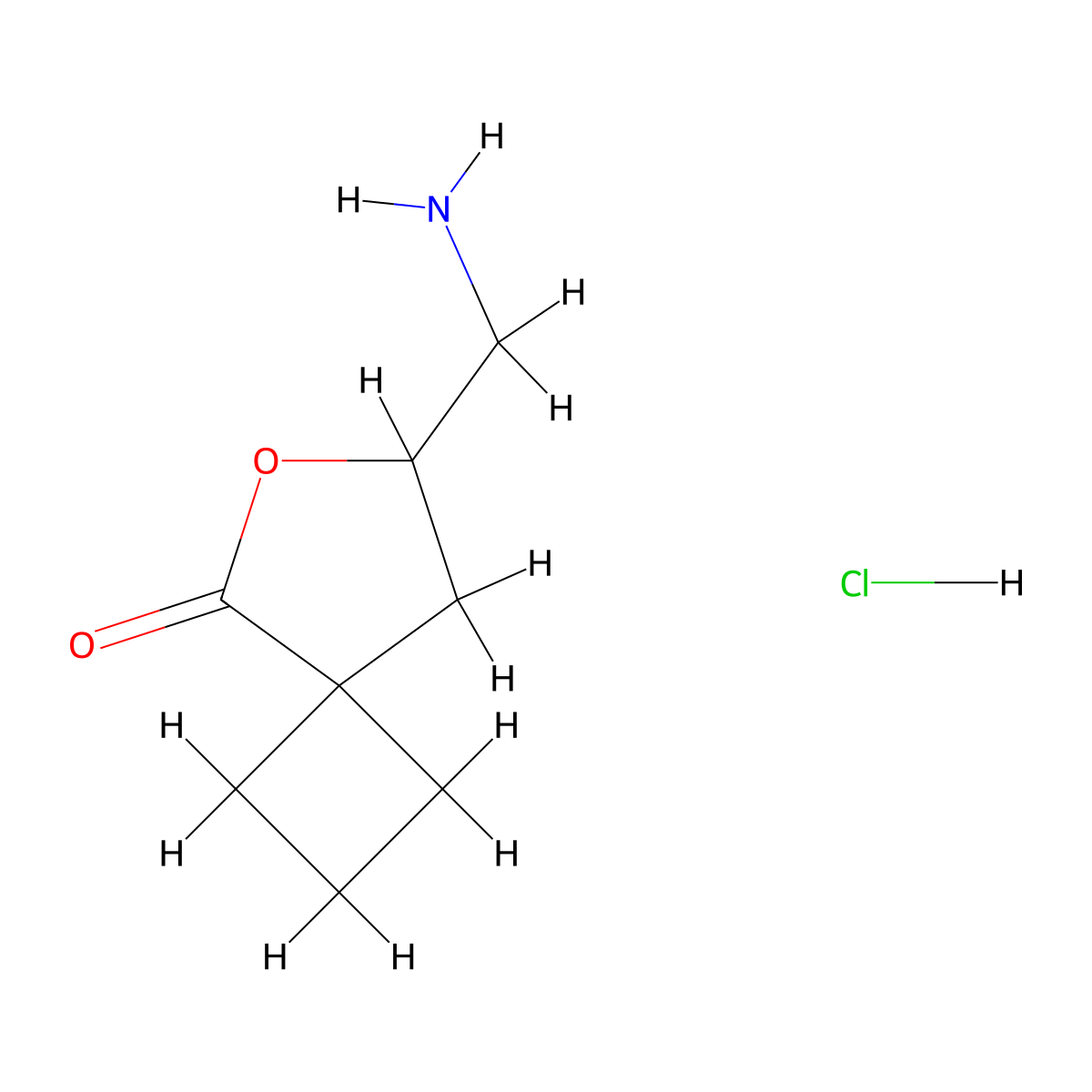 7-(Aminomethyl)-6-oxaspiro[3.4]octan-5-one hydrochloride molecular structure, CAS 1803602-25-6