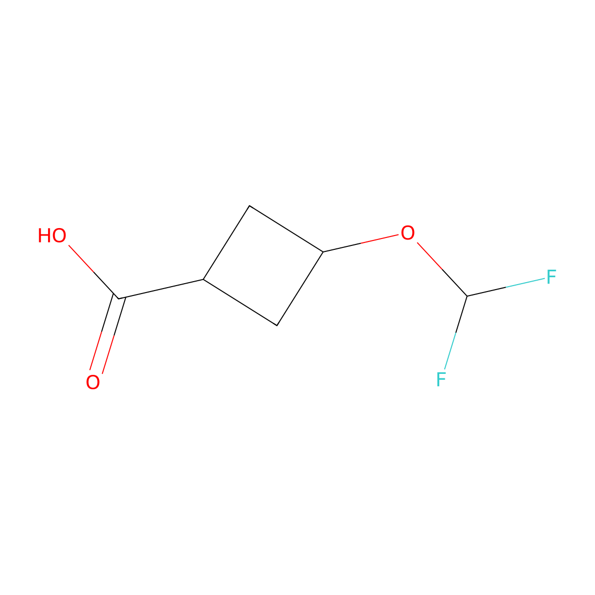 Rac-(1s,3s)-3-(difluoromethoxy)cyclobutane-1-carboxylic acid molecular structure, CAS 1803603-34-0