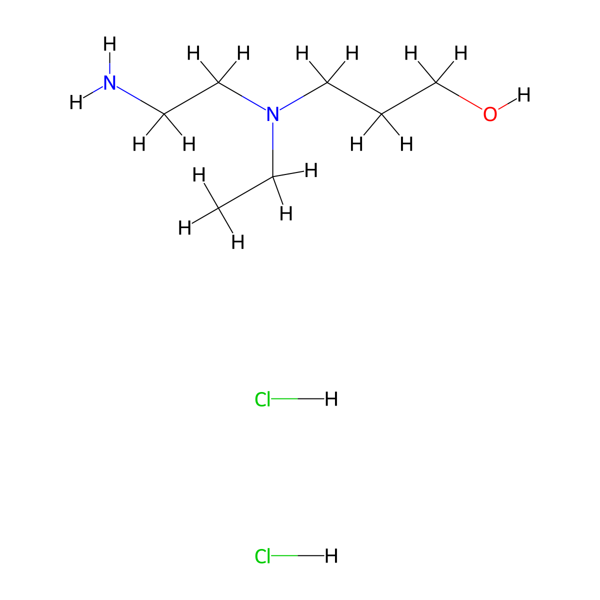 3-[(2-Aminoethyl)(ethyl)amino]propan-1-ol dihydrochloride molecular structure, CAS 1803603-44-2